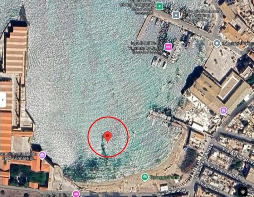 Interdizione area di mare antistante la spiaggia Praia per presenza di presunto ordigno esplosivo