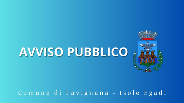 Avviso pubblico per l'affidamento della gestione della Casa comunale di Levanzo